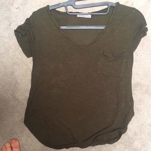 Charlotte Russe extra small olive v neck shirt